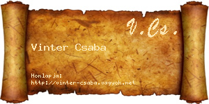 Vinter Csaba névjegykártya